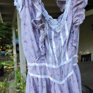 Vintage Gunne Sax Prairie dress 11  Cottagecore floral Sundress